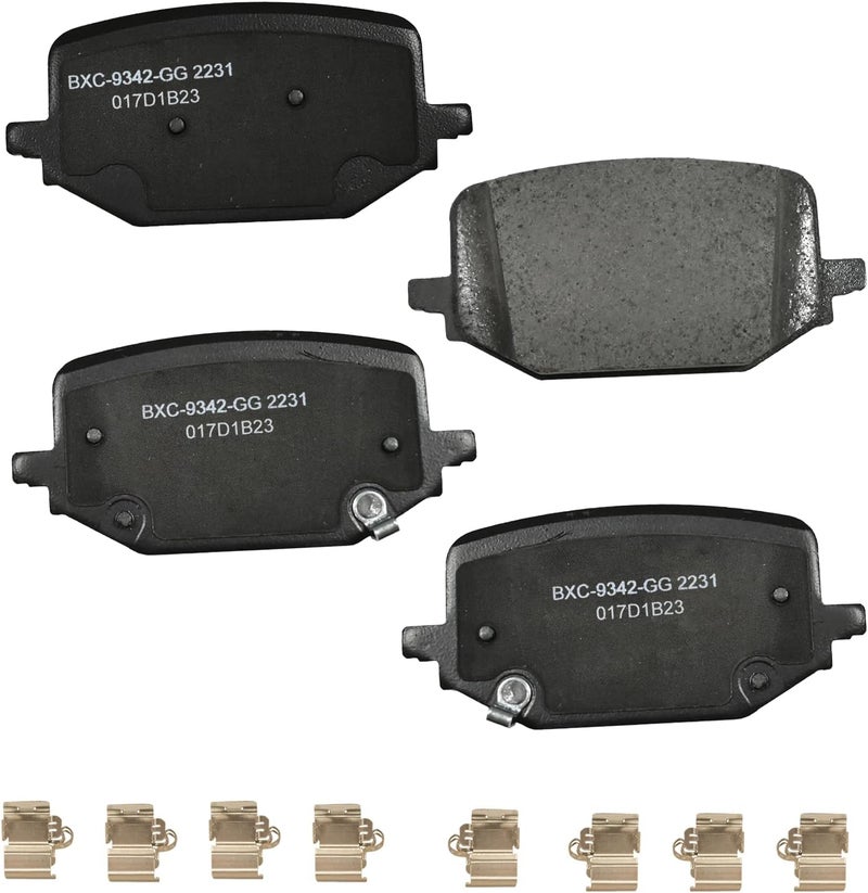 Bendix Premium SBC2231 Ceramic Rear Brake Pads for Ford Explorer 2024-2020, Mustang 2024, Police Interceptor Utility 2024-2020, Lincoln Aviator 2023-2020 - Image 1